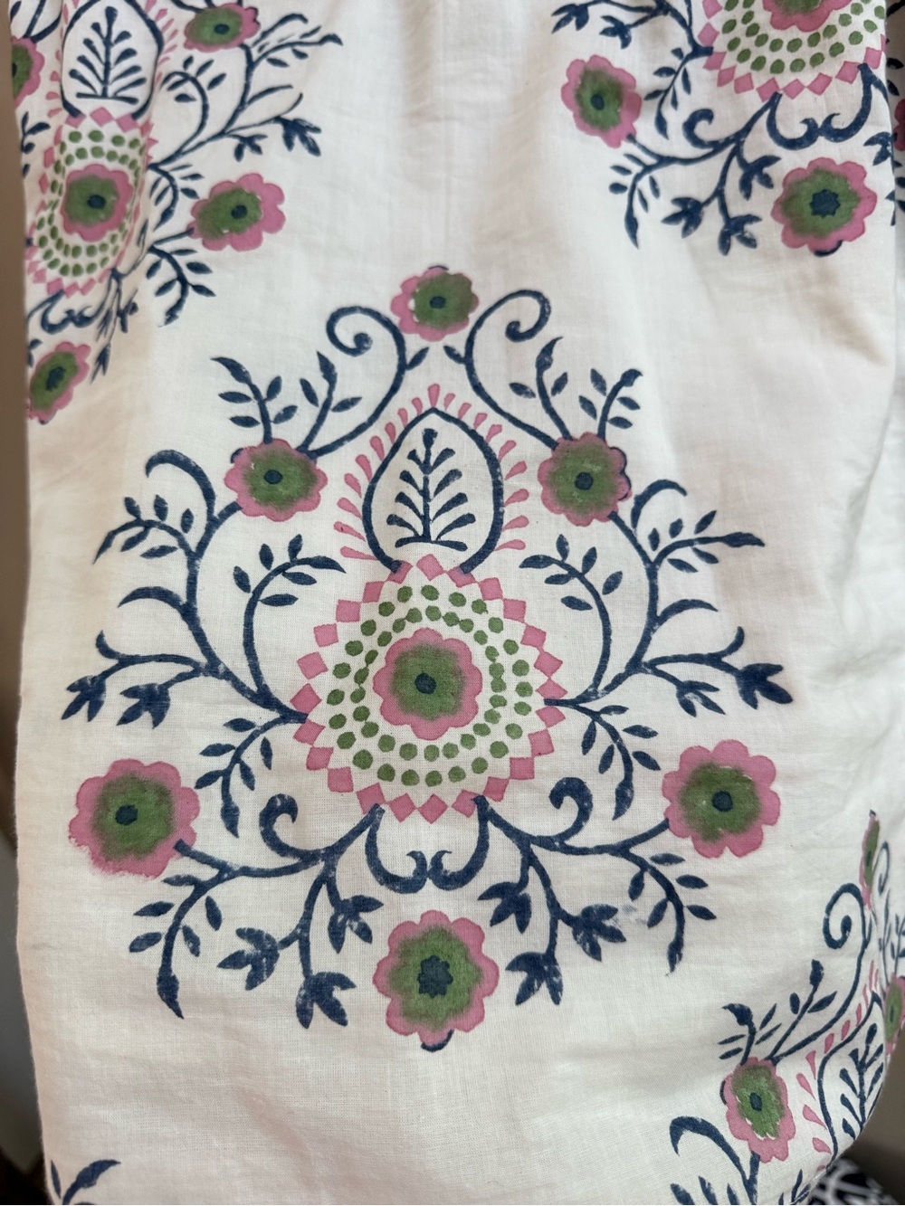NWOT Anthropologie Sue Sartor Bangalore Tunic Top 1X White Floral Anthro Boho - Picture 9 of 15